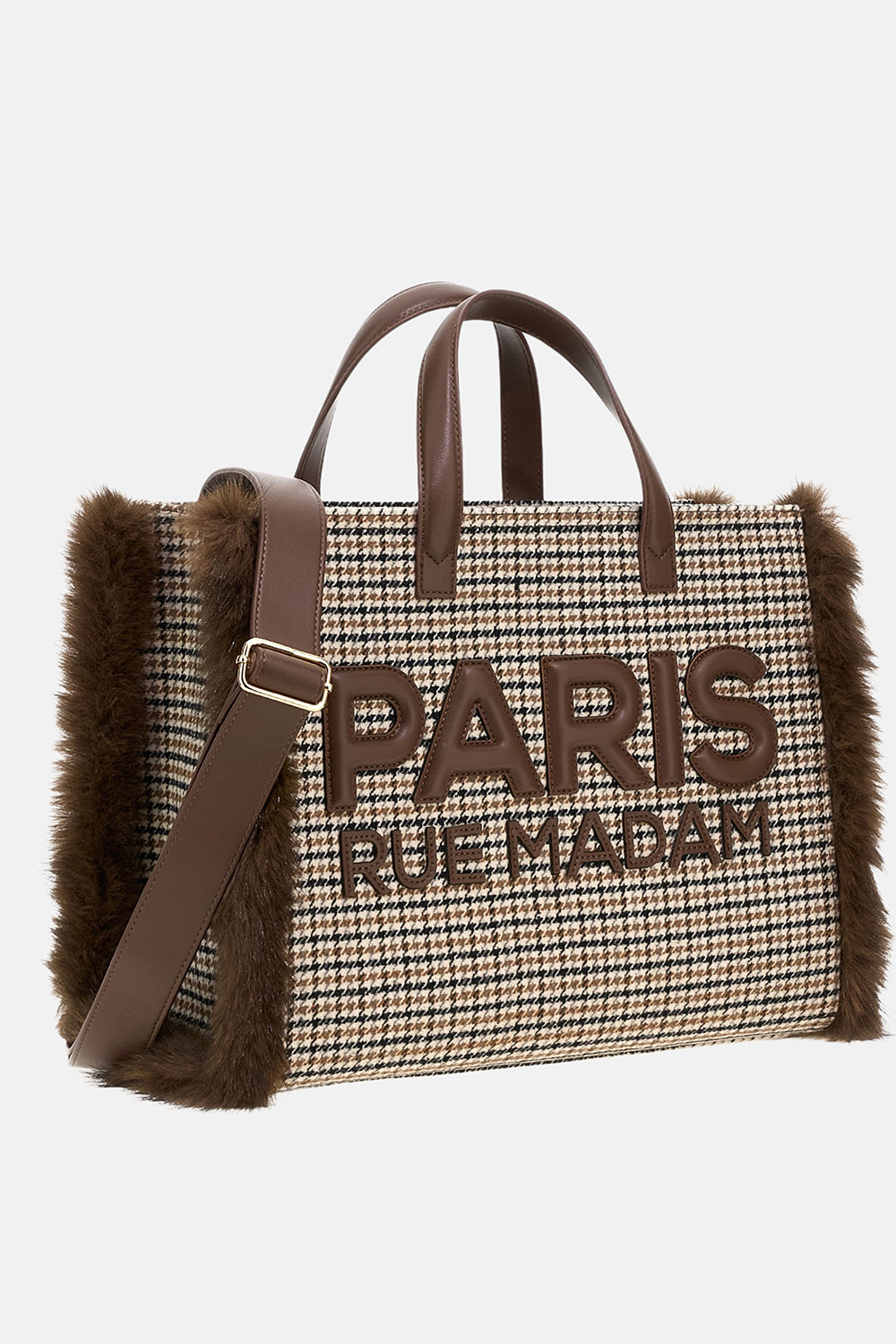 Rue Madam Megeve 1630 tote bag donna Pied de Poule panno