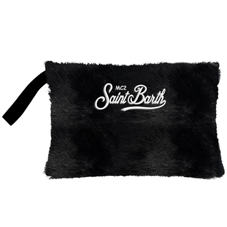 MC2 Saint Barth Pareasy Fur Pochette Pelo Nero