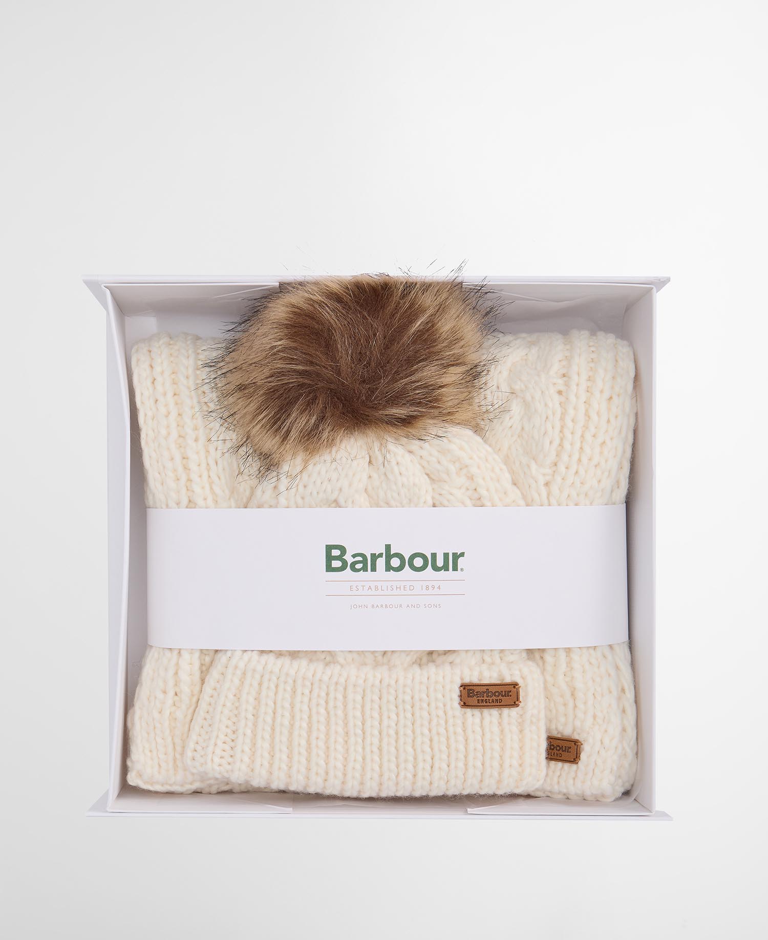 Barbour Penshaw LGS0025 set donna Cloud berretto sciarpa