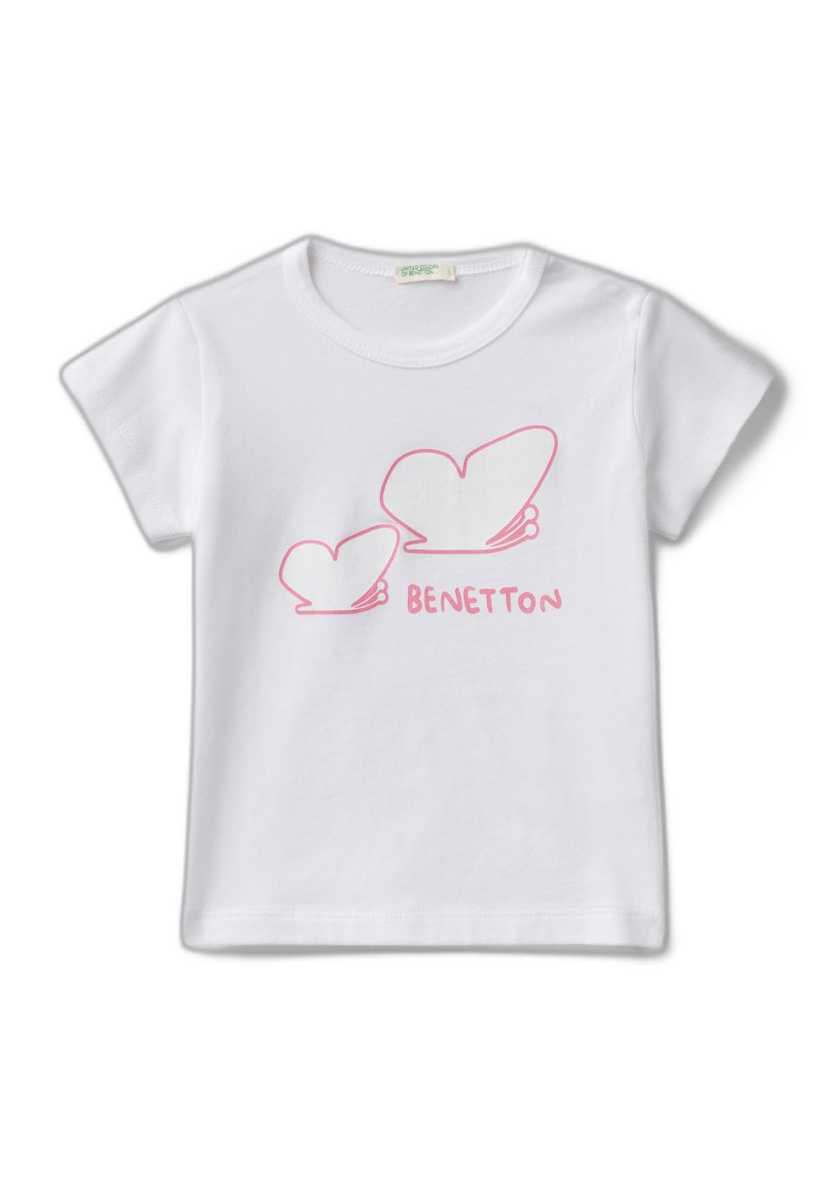 Benetton Baby T-Shirt 50 Bianco Cotone Grafica