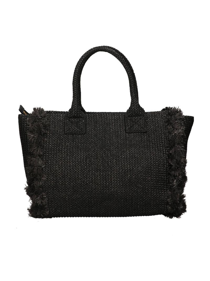 Pinko Beach Raffia 106673 A39Y borsa shopper nero rafia