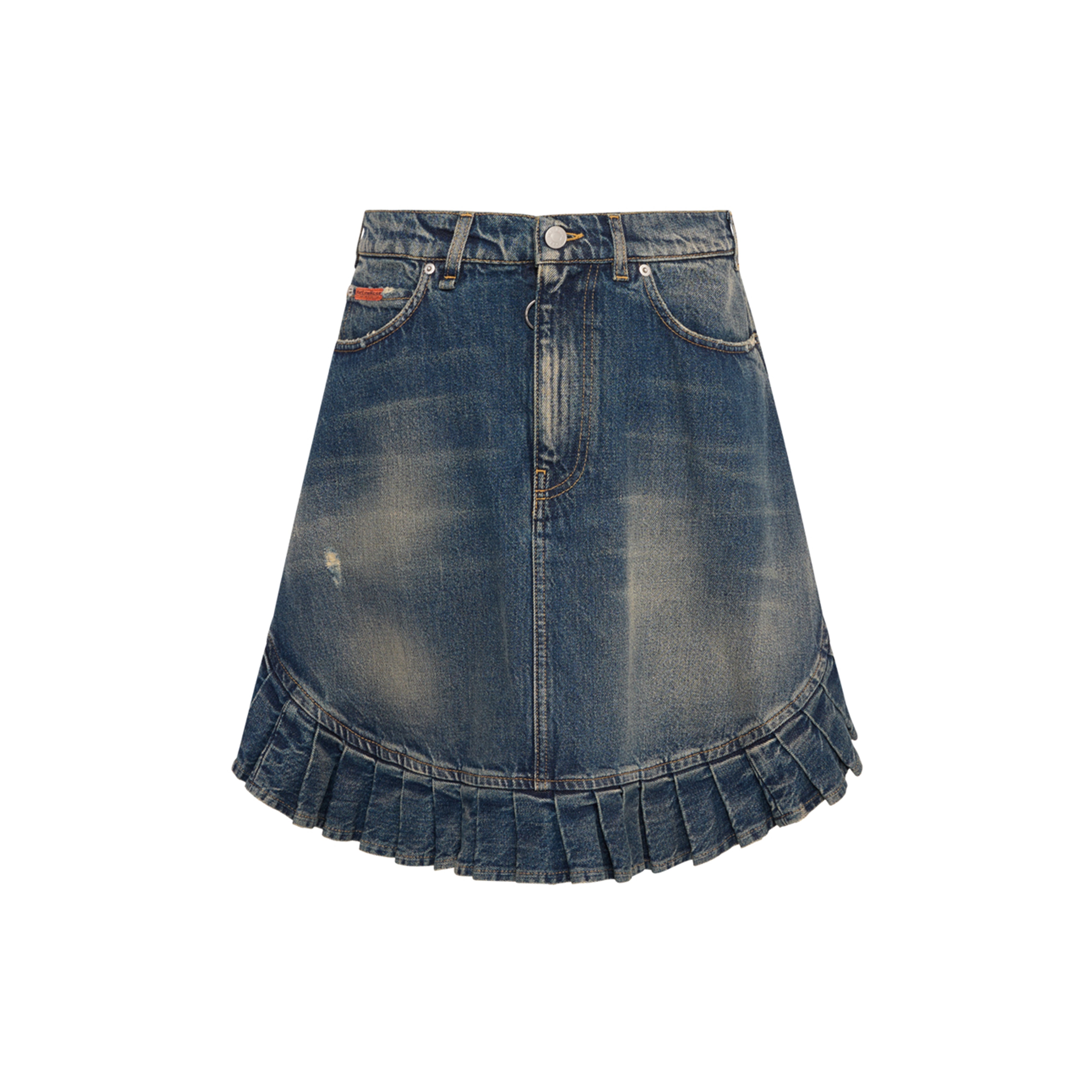 Martine Rose Denim Apron Skirt gonna blue trucker cotone
