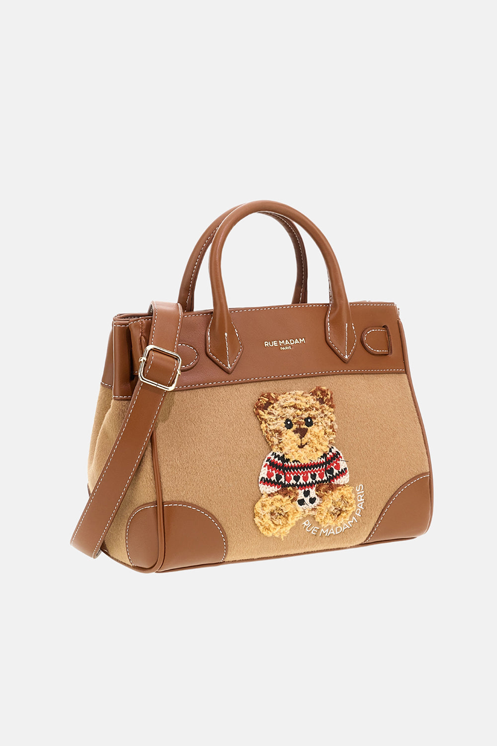 Rue Madam Marvin Love 1618 tote bag donna camel panno