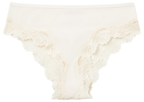 Benetton Slip Donna Mutandine Elastiche con Pizzo Sgambato