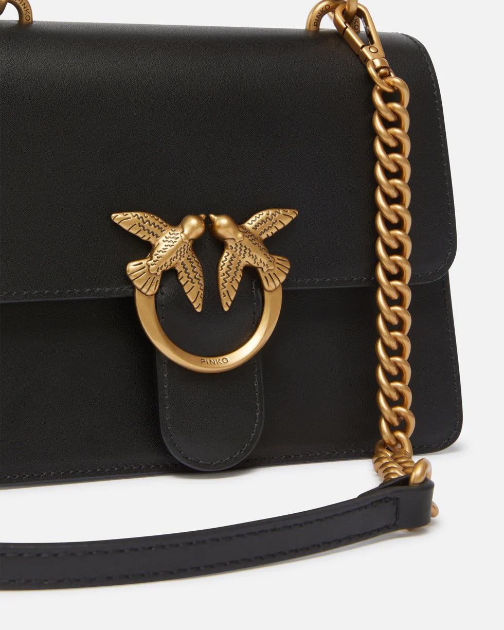 Pinko Mini Love One 100071 A0F1 borsa nero antique gold
