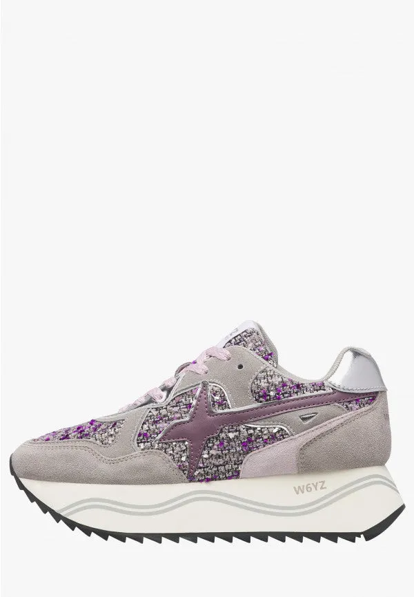 W6YZ Deva W 2017405 59 sneakers donna grigio lilla platform