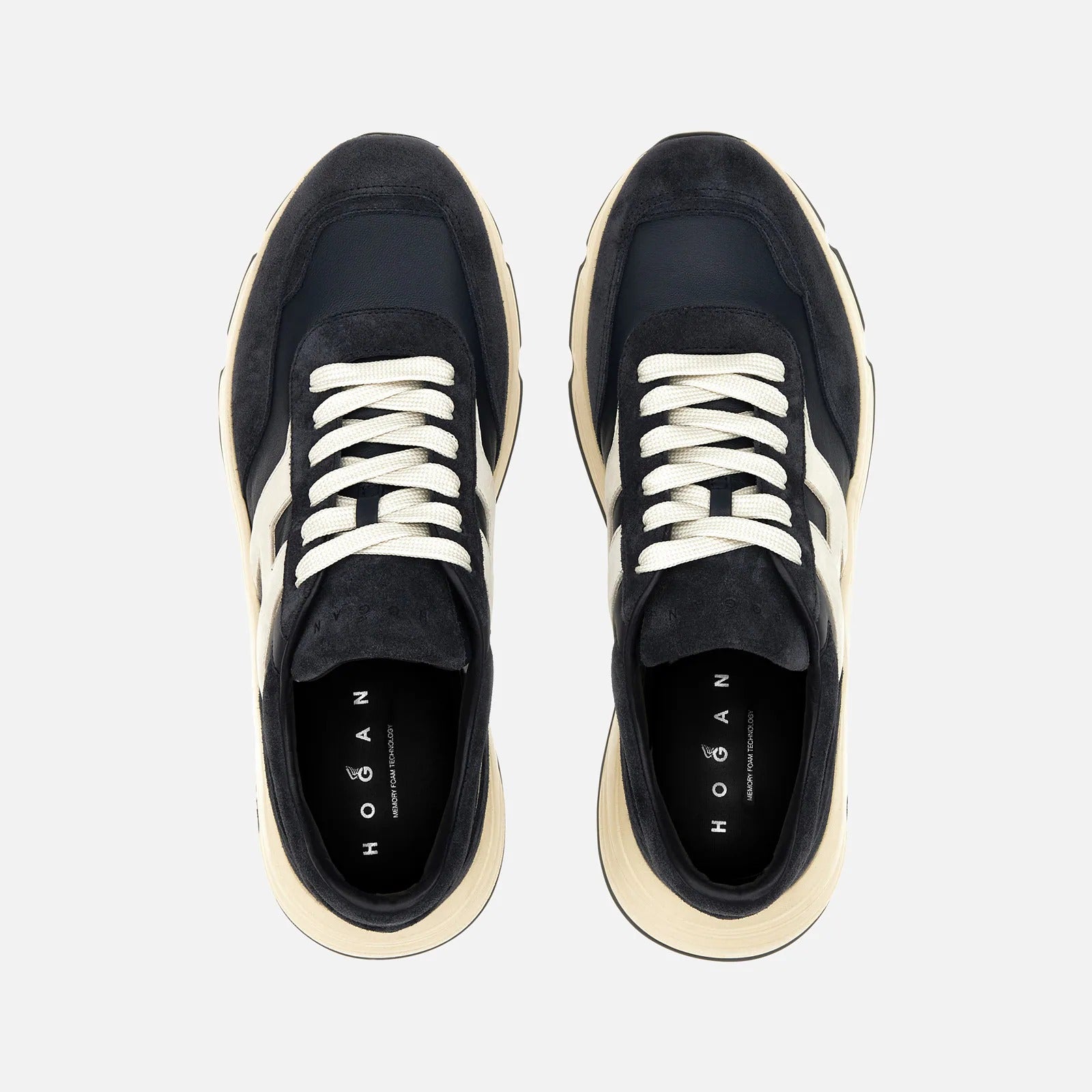 Hogan Hyperlight Sneaker Uomo Blu Suede Memory Foam
