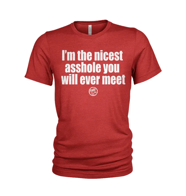Pure Trash Nicest Asshole t-shirt uomo cotone