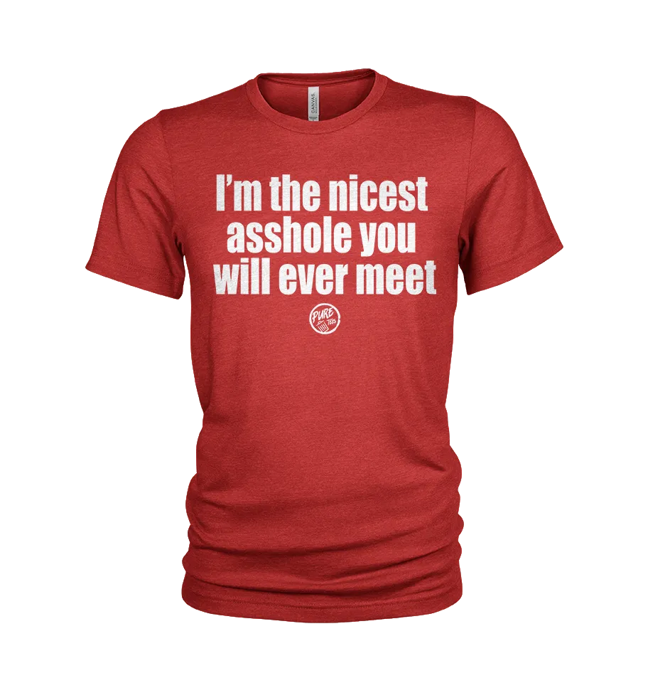 Pure Trash Nicest Asshole t-shirt uomo cotone