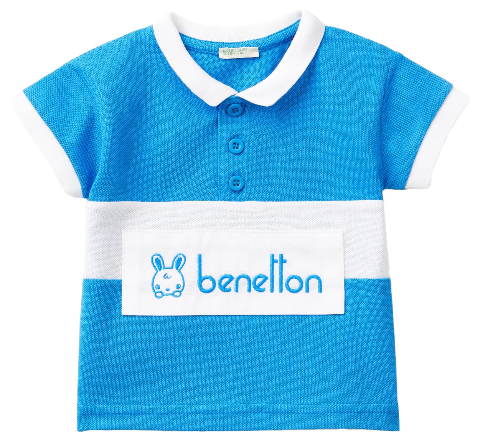 Benetton Polo Unisex Bimbi Piquet Taglia 50 Cotone