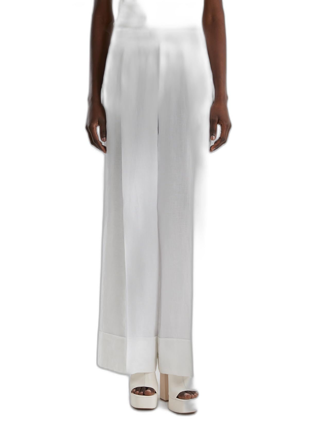 Benetton Pantaloni e Jeans Pantaloni Donna Bianco Ottico 101