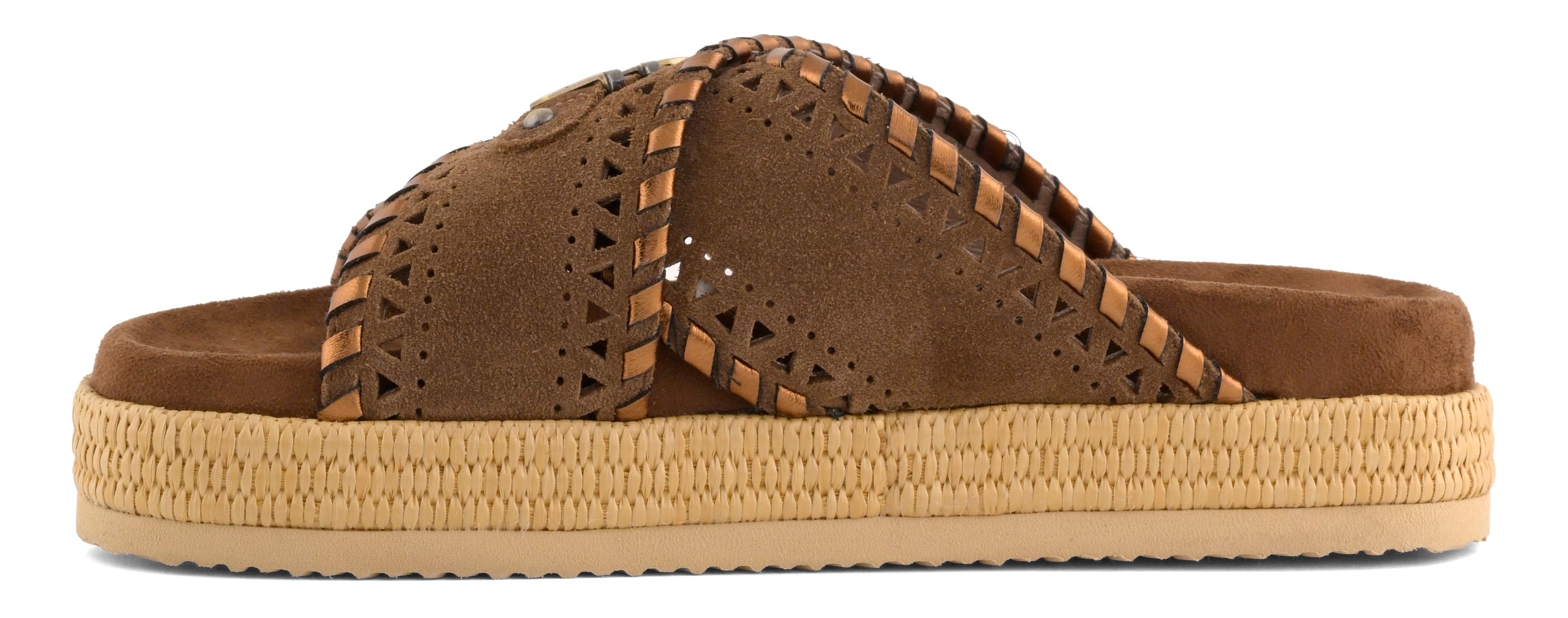 Mou Criss Cross SW451013A Sandalo Nut Brown suede