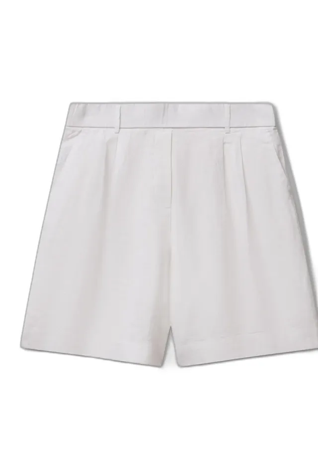 Benetton 4AGHD901V Bermuda Lino Bianco XXS