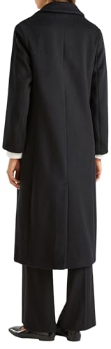 Benetton Cappotto 28hfdn069 Donna Lungo Lana