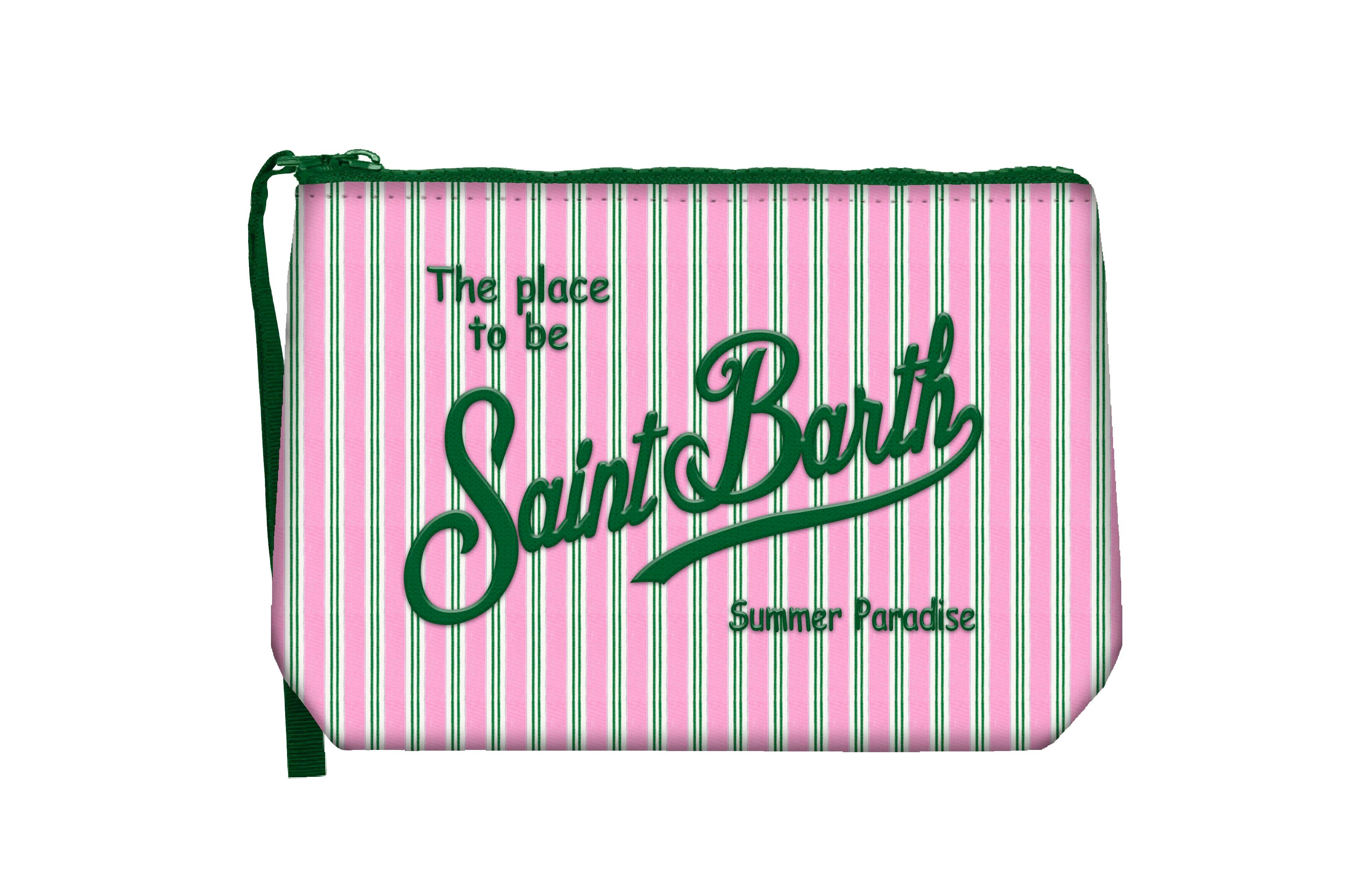 MC2 Saint Barth Aline Cotton pochette rosa righe cotone