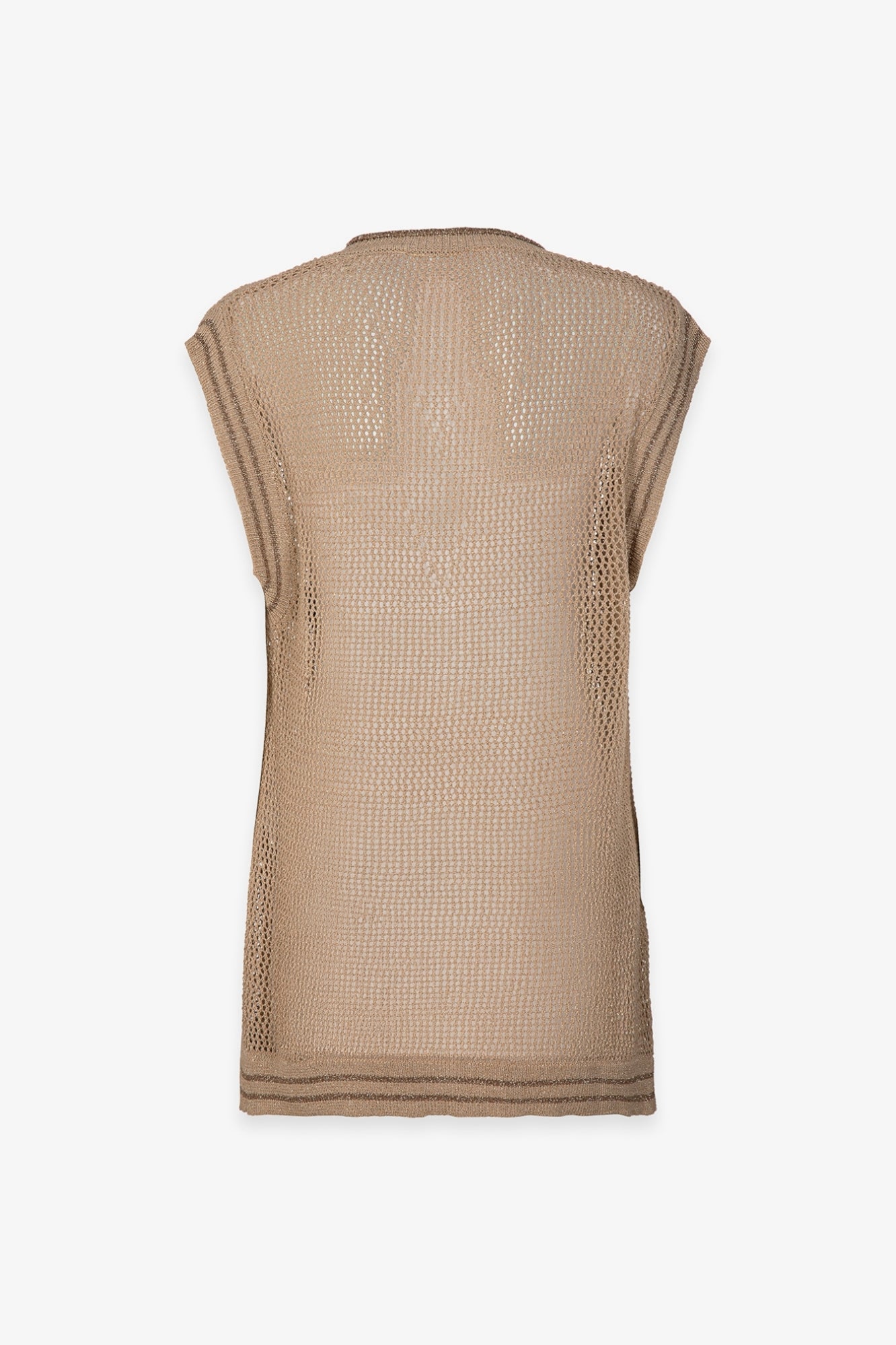 Gaelle Paris GAABW09486 canotta donna beige traforata over
