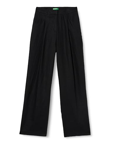 Benetton 4AGHDF05W Pantaloni Donna Lino Vita Regular