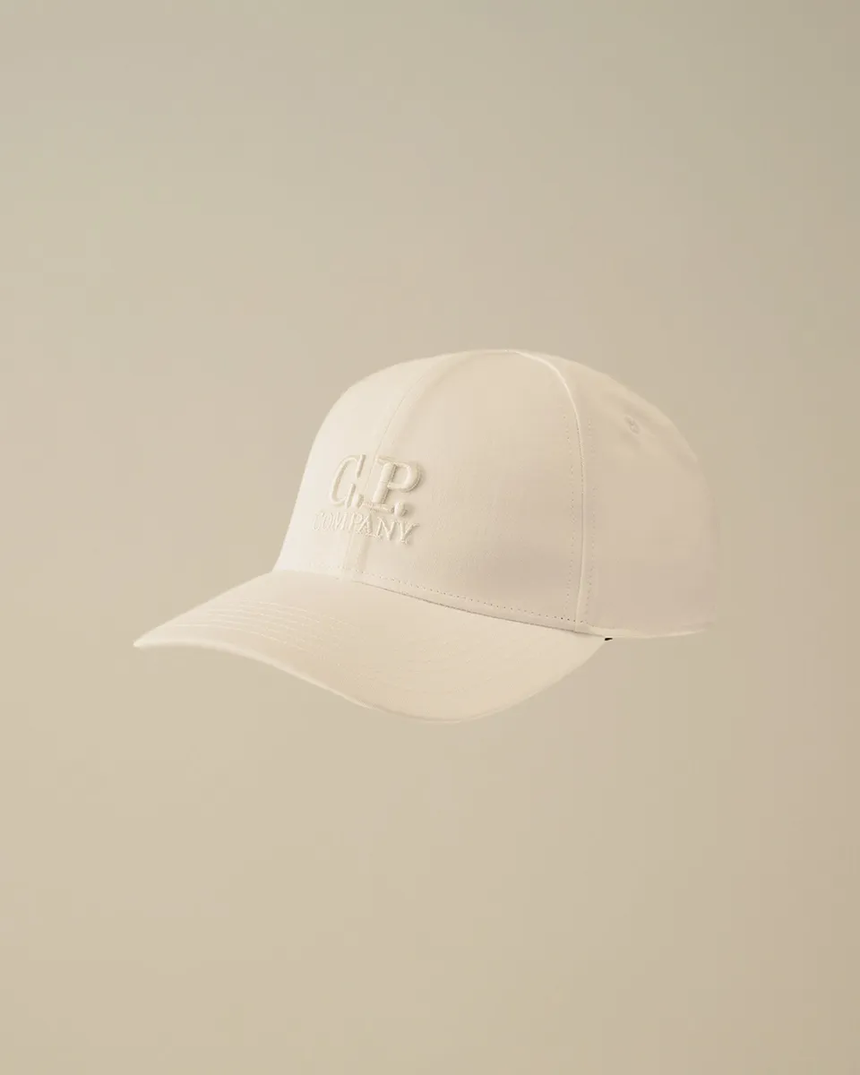 C.P. Company baseball cappello uomo bianco gabardina cotone