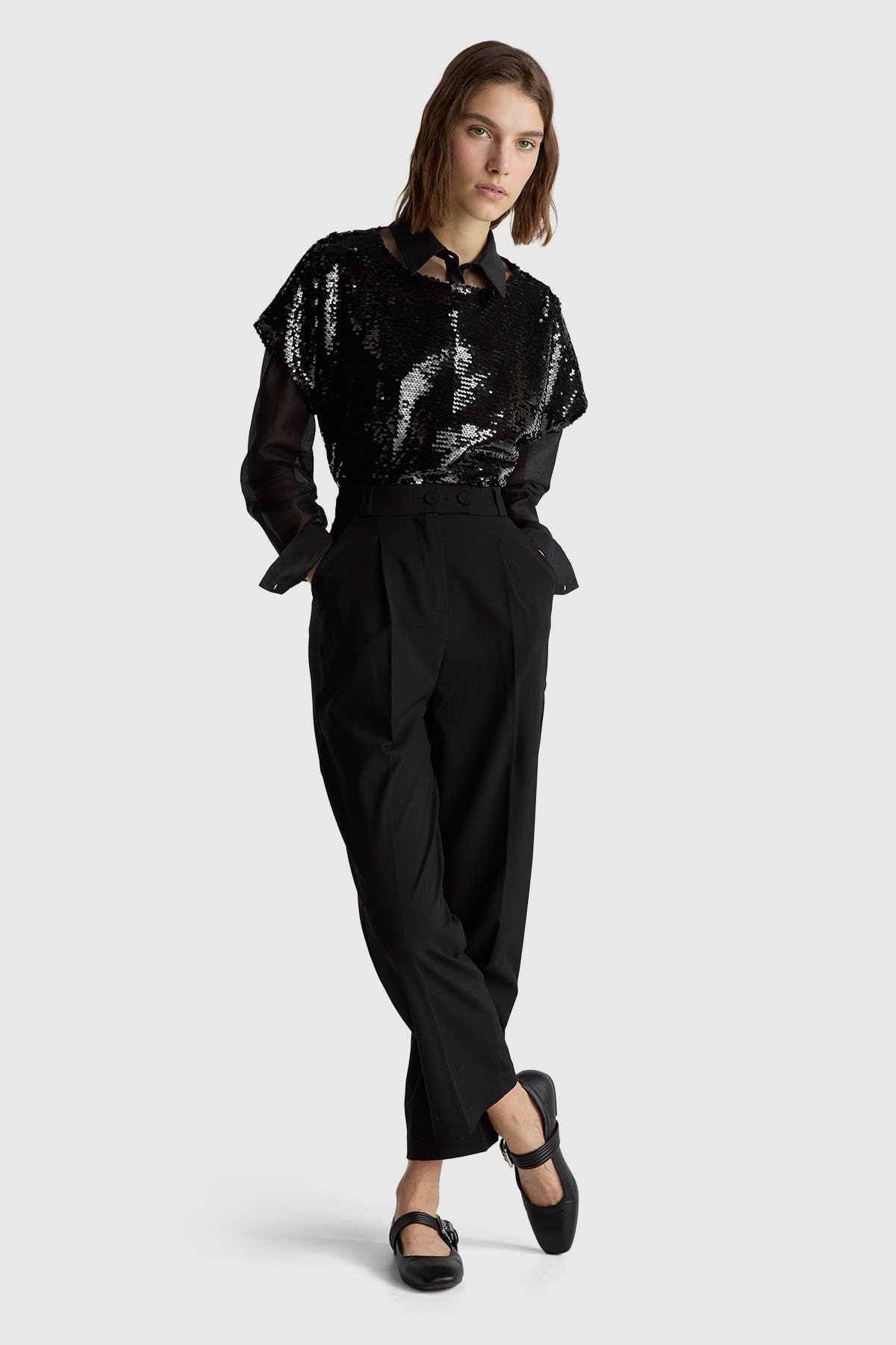 Benetton 4e6qdf0ah Pantaloni Donna taglia 38 tinta unita