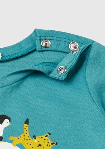 Benetton 3ATNA105F T-shirt bimbo 74 blu cotone