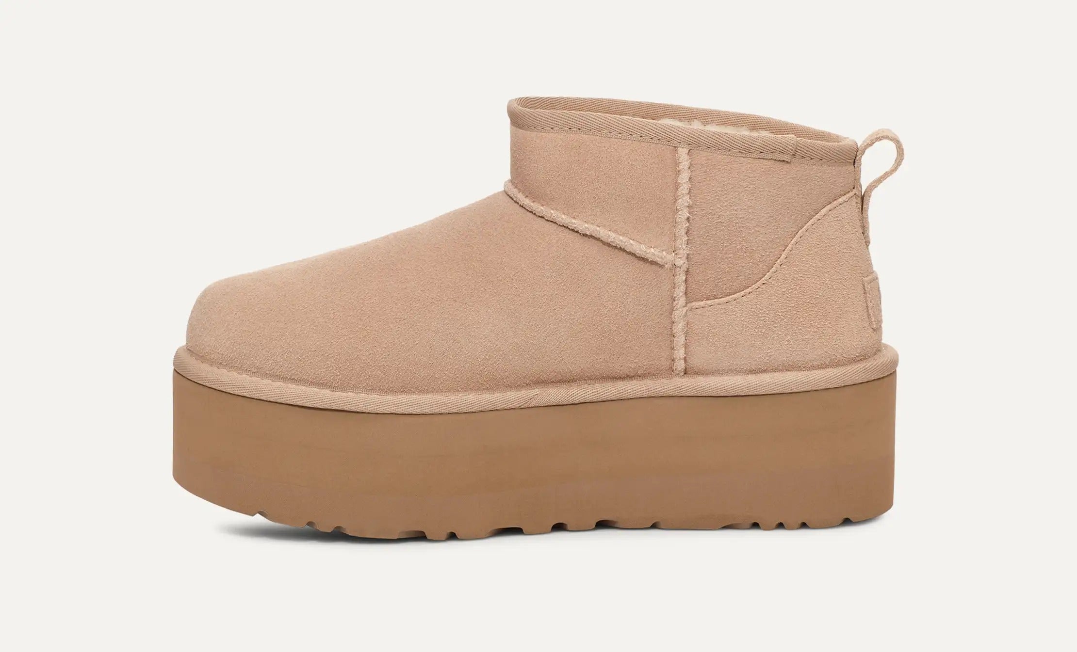 UGG 1135092 Classic Ultra Mini Platform scarponcino sand