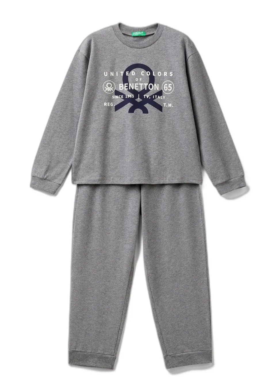 United Colors of Benetton 3dke0p073 Set Pigiama Bimbo Grigio 90