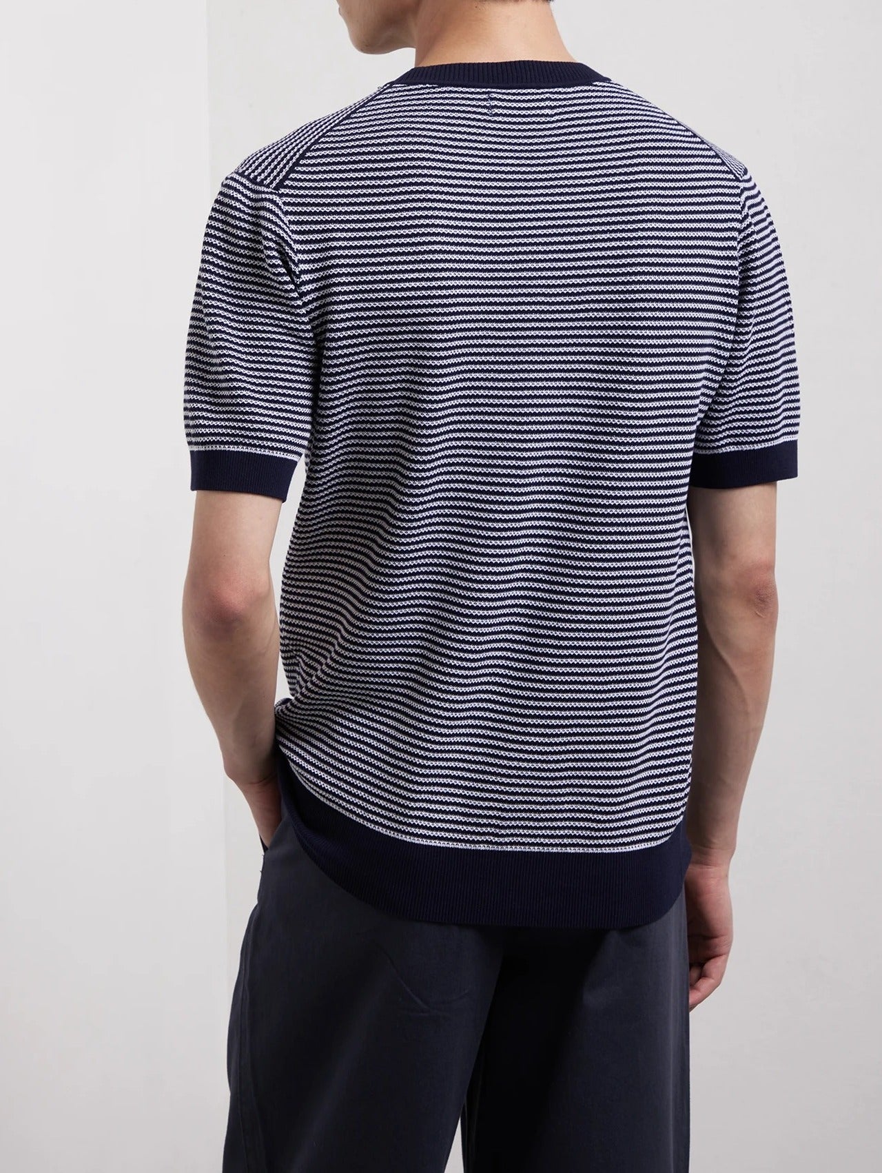 Kangra 3003 21 Maglia Uomo Cotone Righe Blu