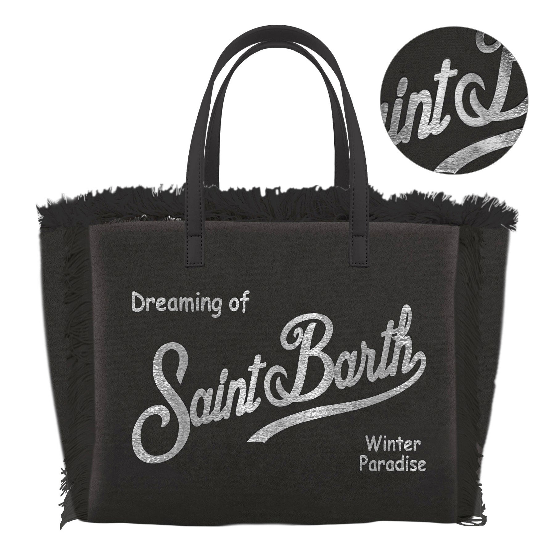 MC2 Saint Barth Colette Velvet N Borsa Donna Nero Argento