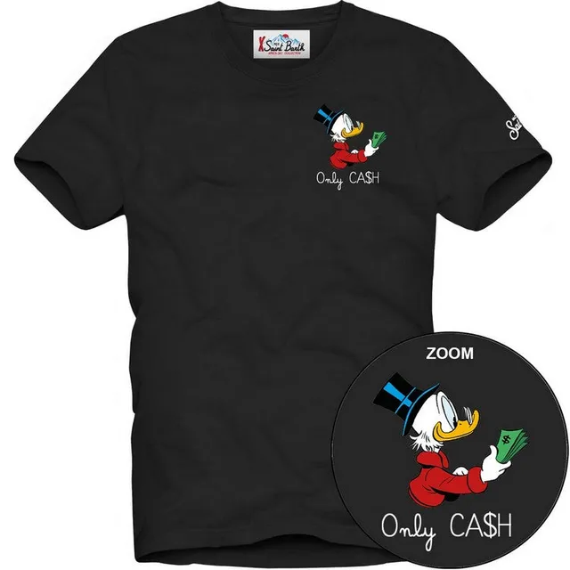MC2 Saint Barth Arnott 03334M T-Shirt Uomo Nero Scrooge Cotone