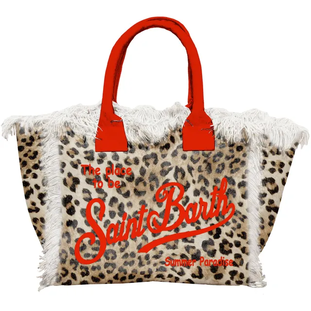MC2 Saint Barth Vanity 00329L borsa donna leopard tote canvas