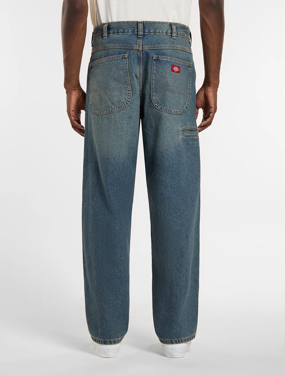 Dickies DK0A88ED jeans uomo baggy tapered blu khaki cotone