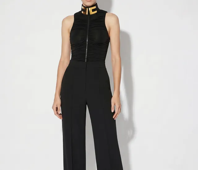 Elisabetta Franchi BO05267E2 Body Donna Nero Viscosa