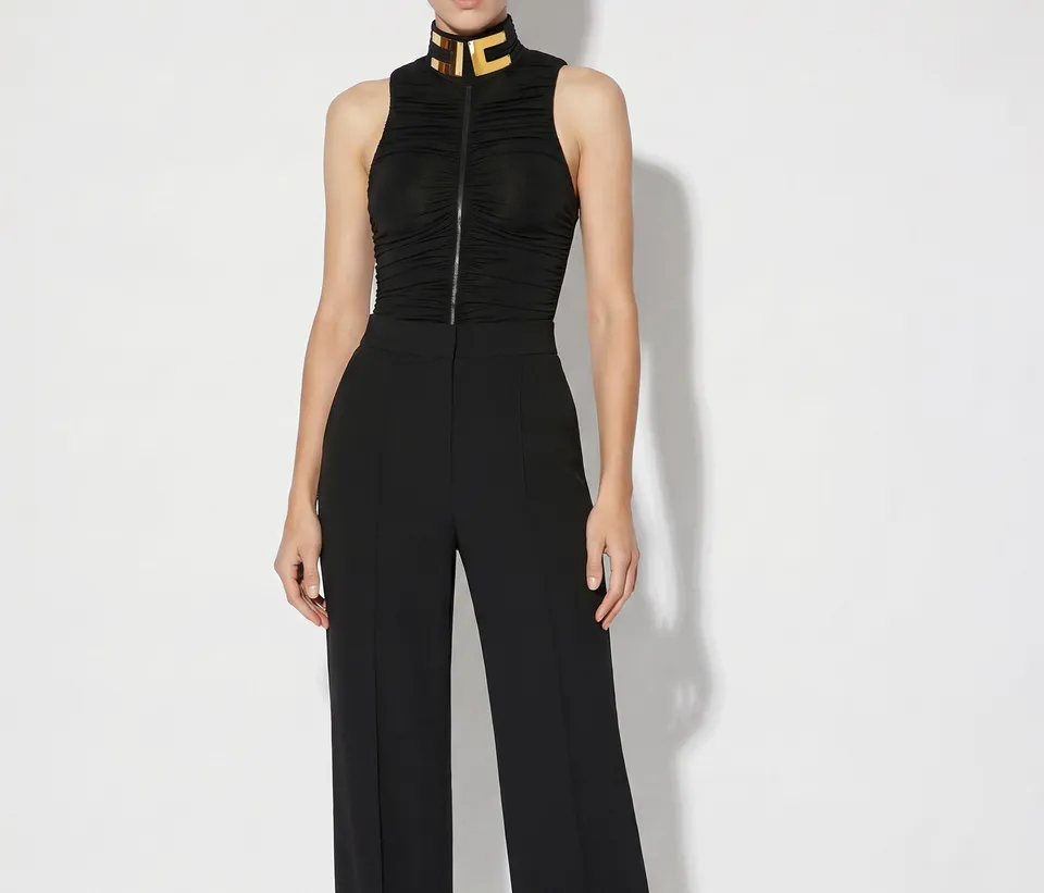 Elisabetta Franchi BO05267E2 Body Donna Nero Viscosa