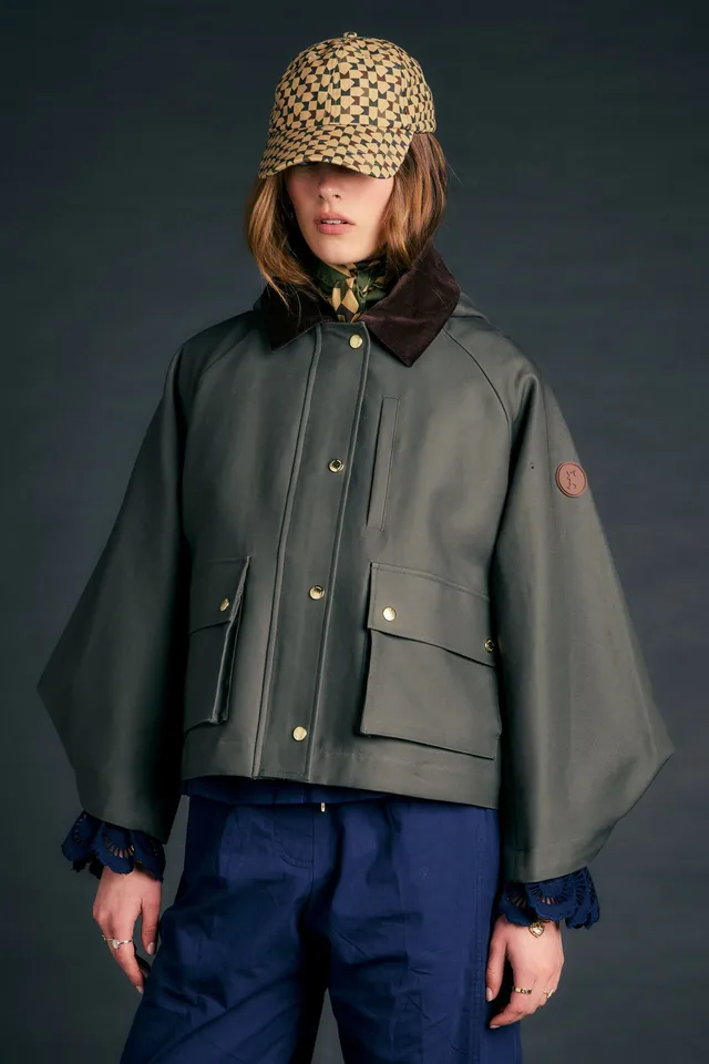 Karen Walker Overtime Giacca Verde Oliva Cotone Twill