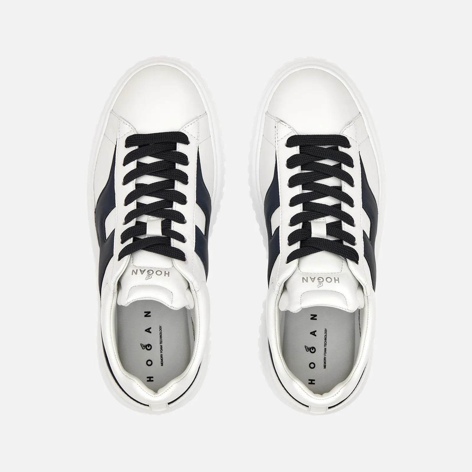 Hogan H-Stripes HXM6450 Sneakers Uomo Bianco Blu 42