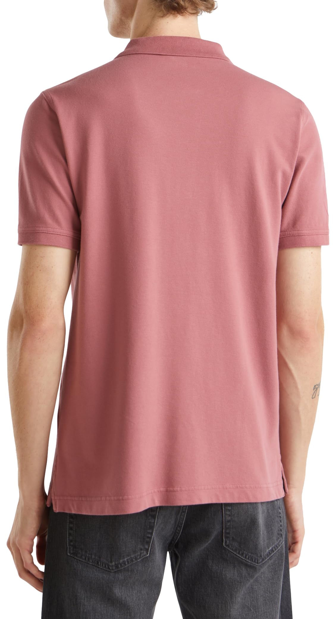 Benetton Polo Slim Uomo Maglia Cotone Blu