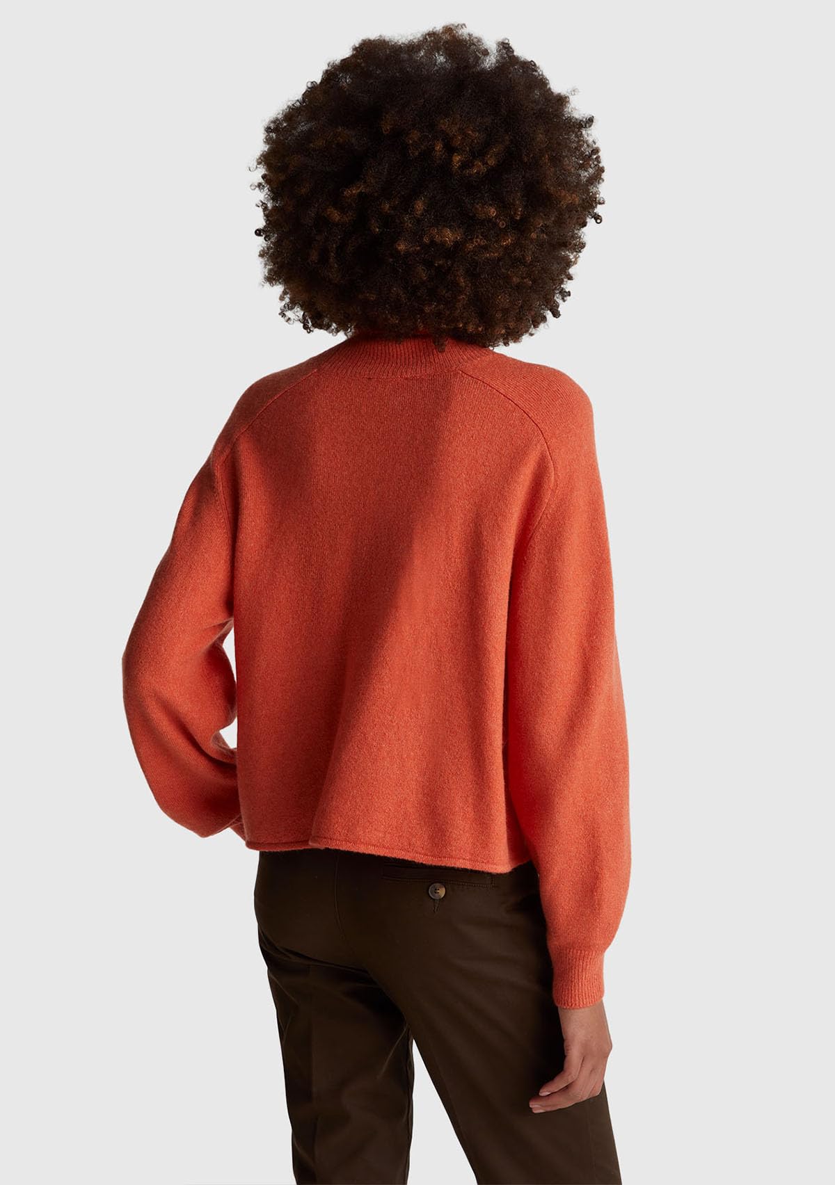 Benetton 11czd204f Maglia Donna Dolcevita Rossa Lana