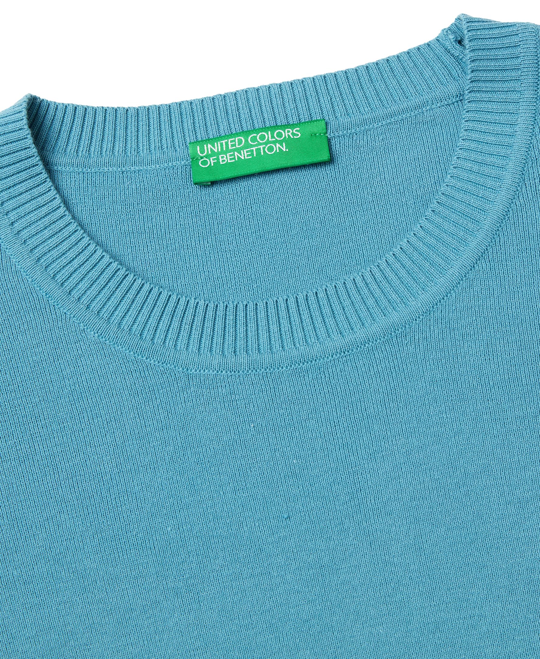 Benetton Maglieria 1C19D10FV Maglione Girocollo Blu XXS