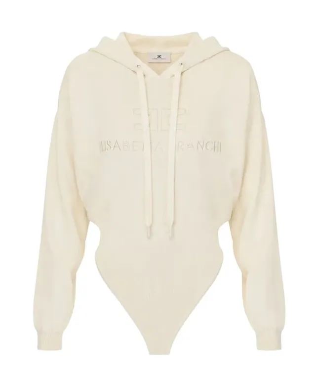 Elisabetta Franchi BK87S66E2 body maglia burro cappuccio