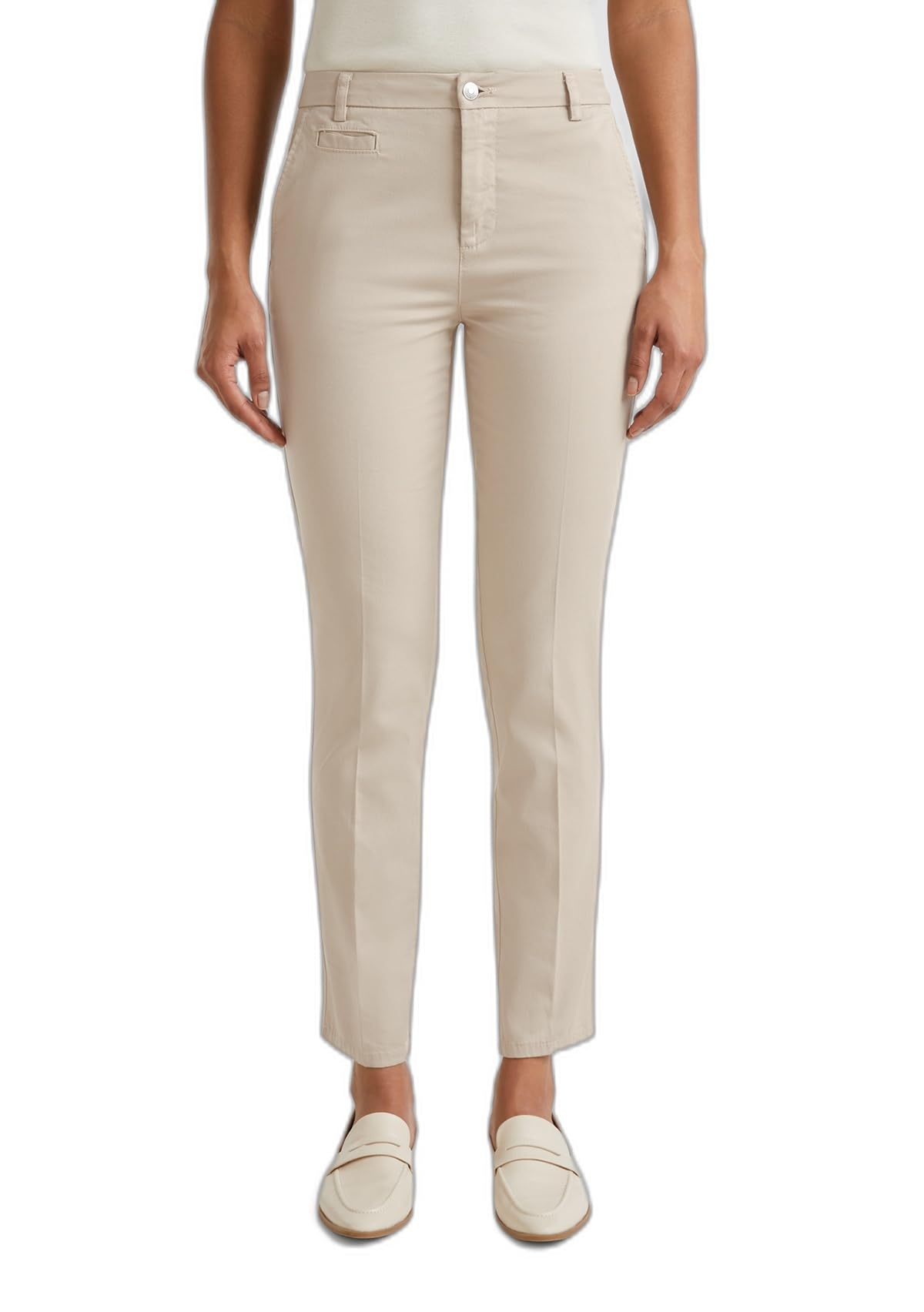 Benetton 4gd7df061 pantaloni donna avio 38 chino slim