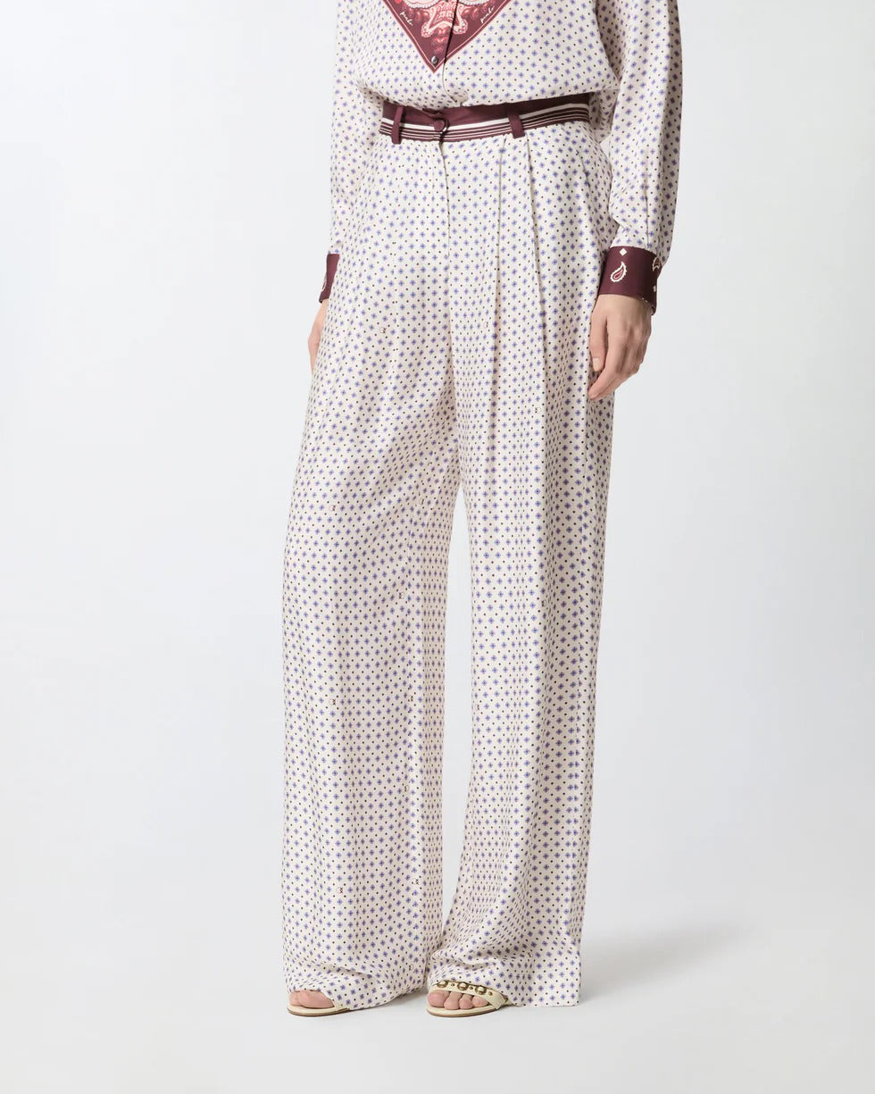 Pinko Ruth 106203 A31K Pantalone Multicolor viscosa twill