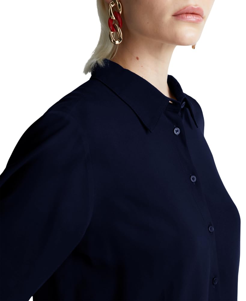 United Colors of Benetton Camicia Donna Verde in Viscosa