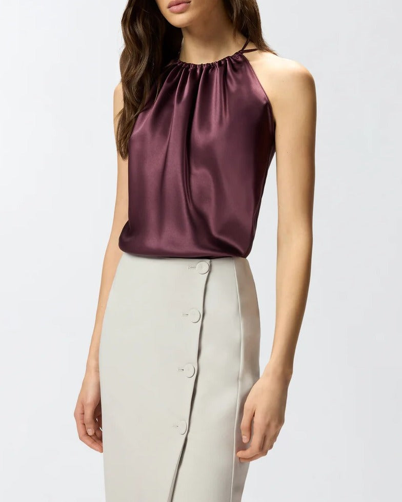 Pinko Carota 106621 A1Y5 top donna Bordeaux satin