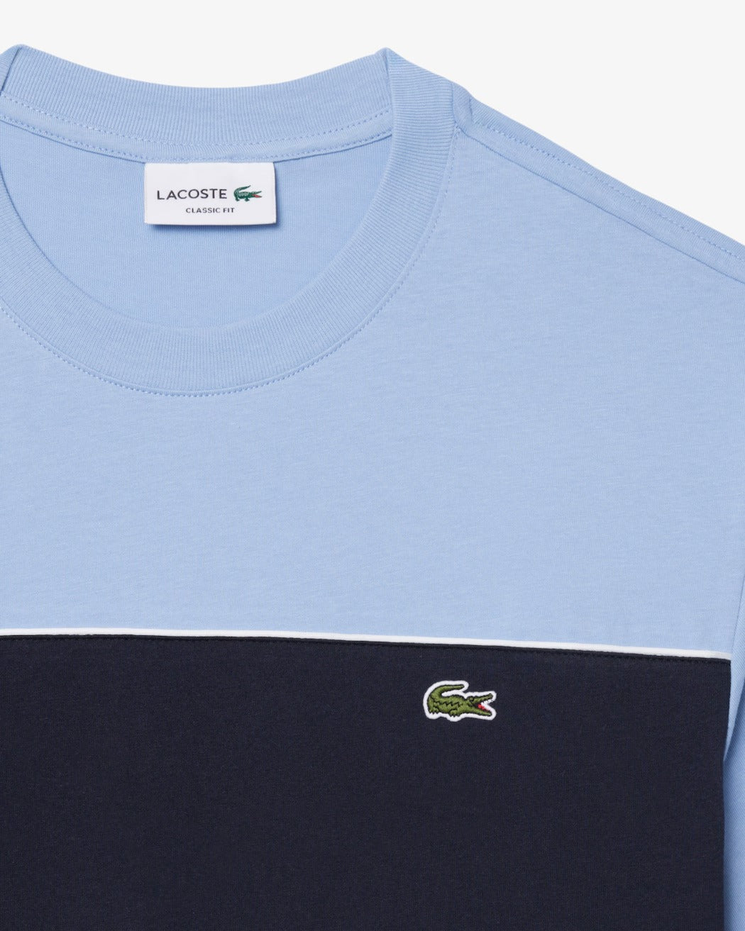 Lacoste TH0896 t-shirt uomo bleu clair color block