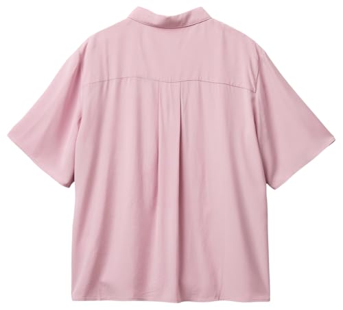 Benetton 5WPWDQ0B1 Camicia Viola Viscosa Regular