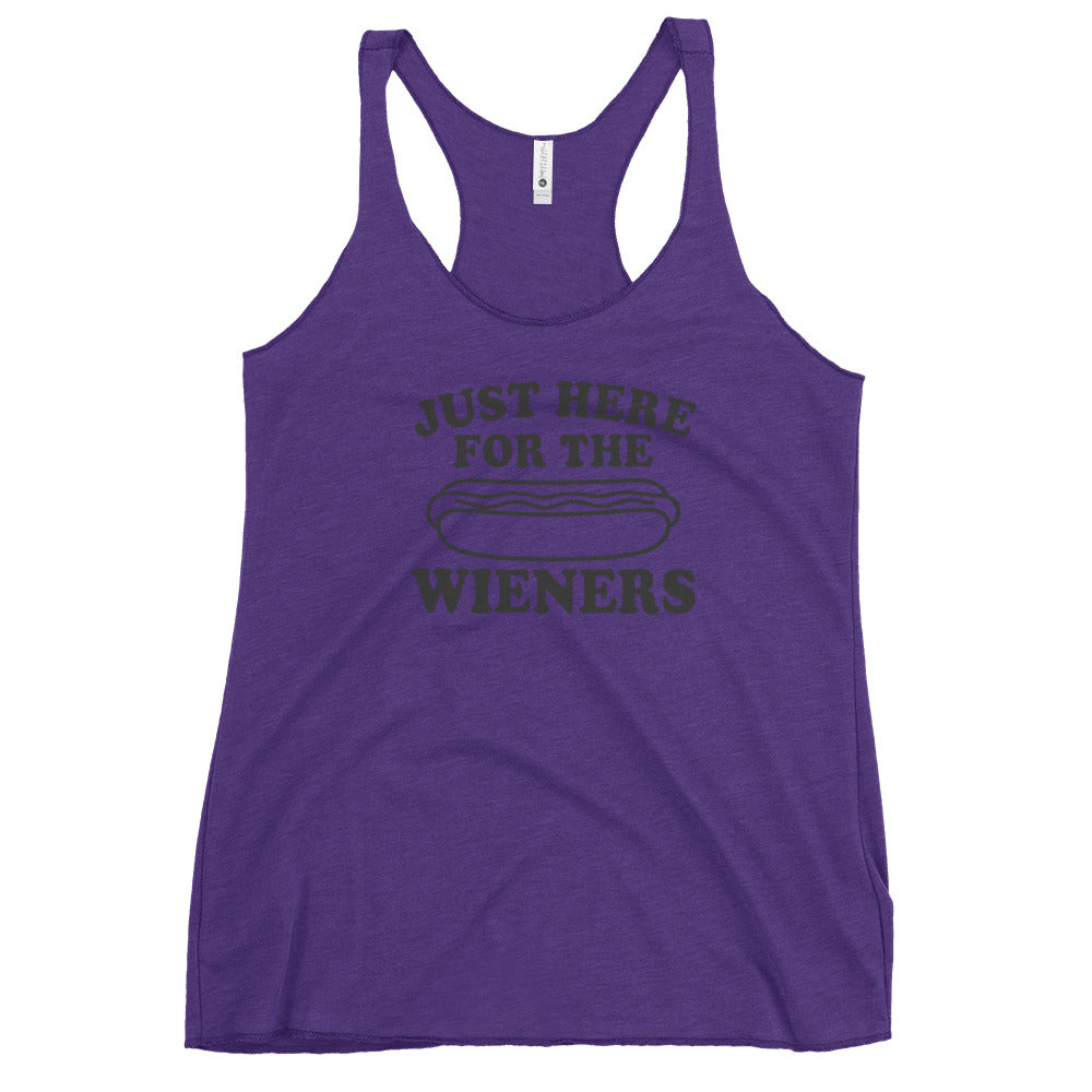 Pure Trash Just Here For Wieners canotta donna nera
