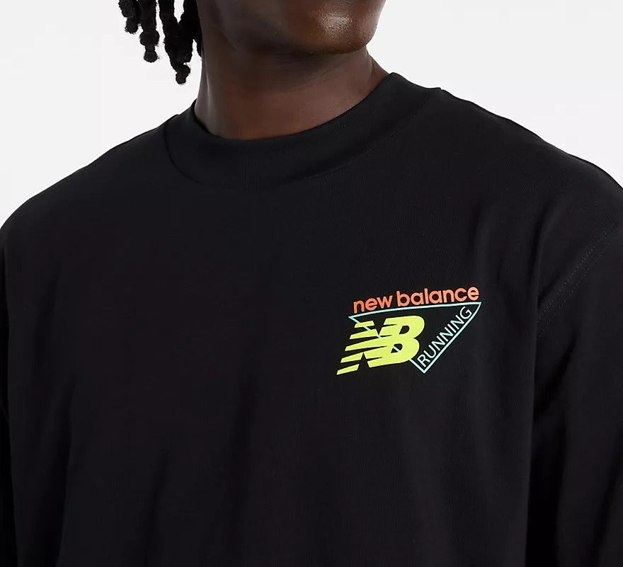 New Balance MT61V4Z Classic Tri-Logo T-Shirt Nera Heat Map Taglia L
