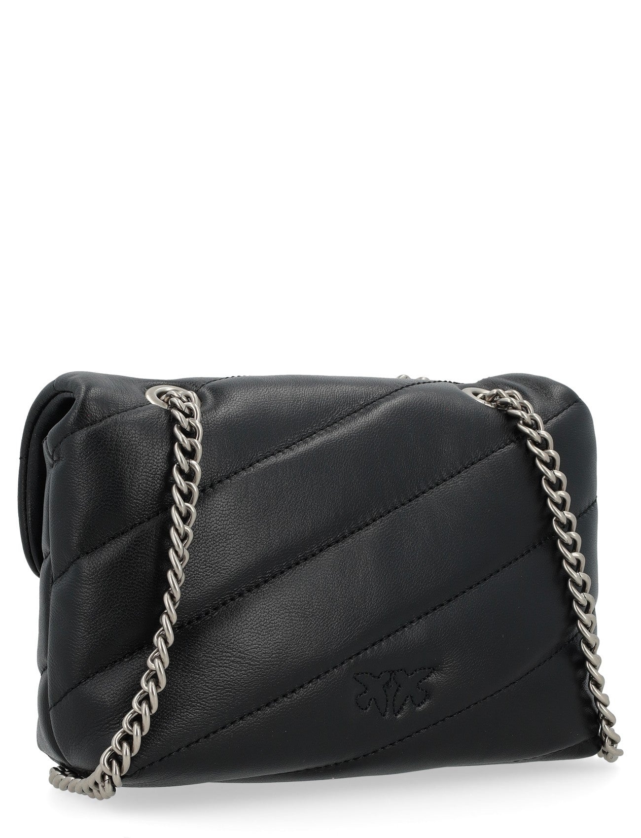 Pinko Love Puff Baby borsa nero old silver trapuntata