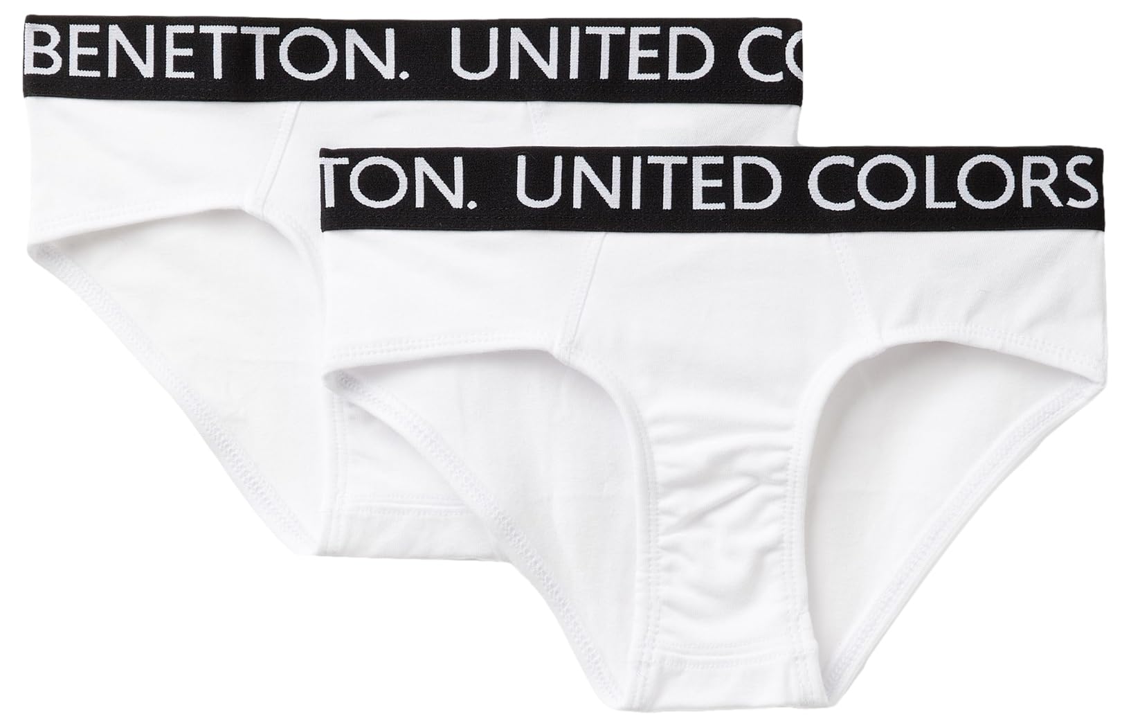 Benetton Intimo 3op80s484 Set 2 Slip Bimbo Grigio