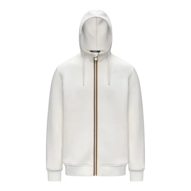 K-Way Rainer Spacer K2141DW felpa uomo bianca con cappuccio
